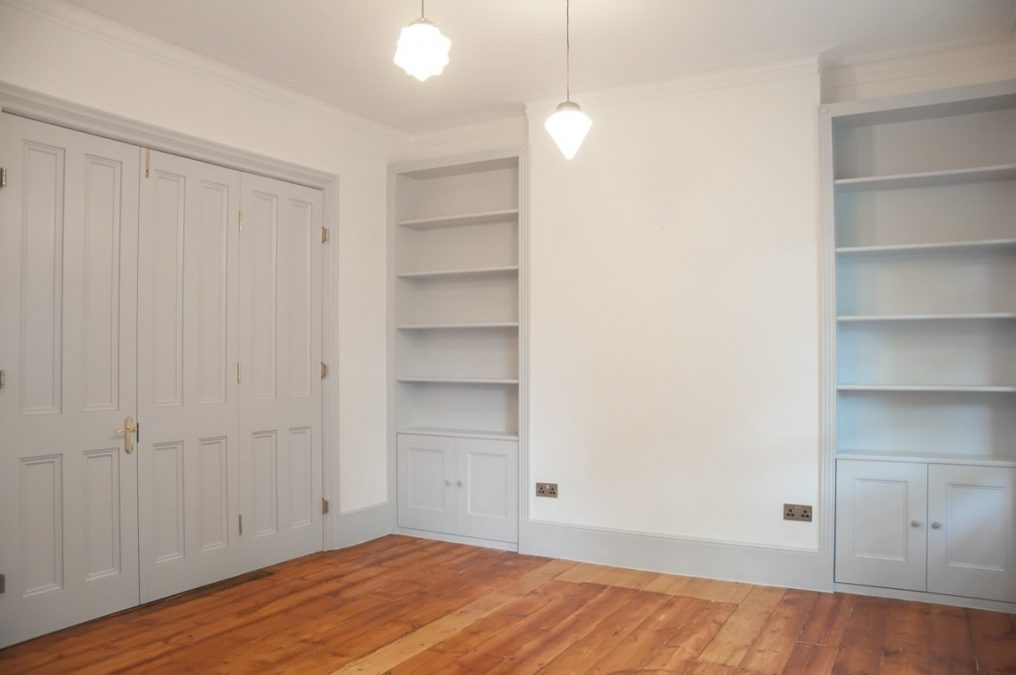 bespoke fitted alcove bookcases